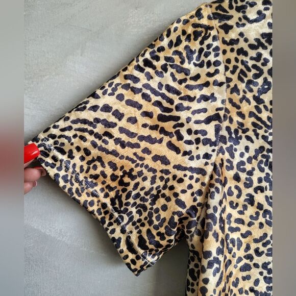 Aspen Body Vintage Cheetah Animal Print Lycra Blend Top Size Large Y2k 00s - Picture 4 of 11